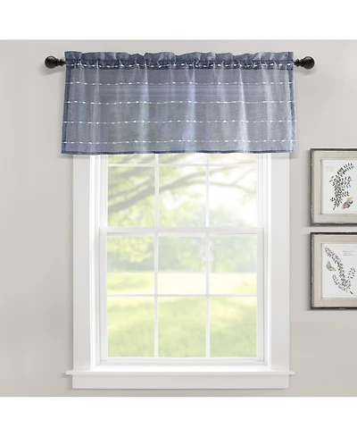 Lush Decor Farmhouse Textured Sheer Valance