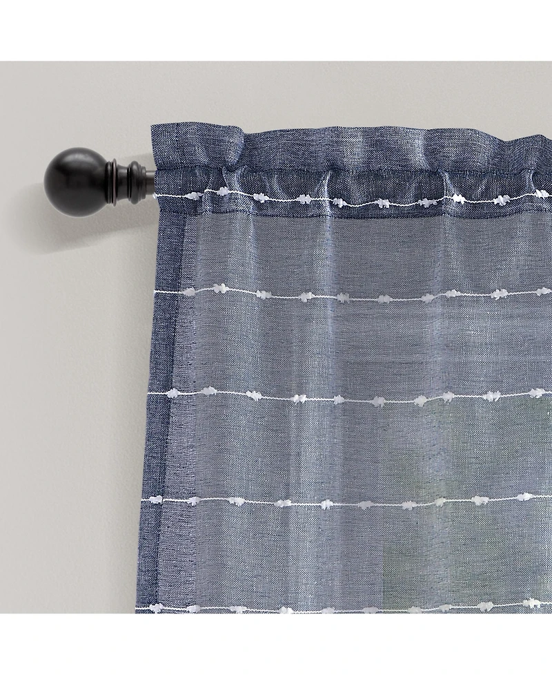 Lush Decor Farmhouse Textured Sheer Valance