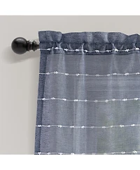 Lush Decor Farmhouse Textured Sheer Valance