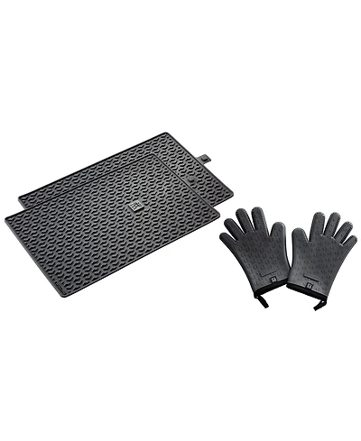 Zwilling Bbq 3pc Silicone Mat Gloves Set