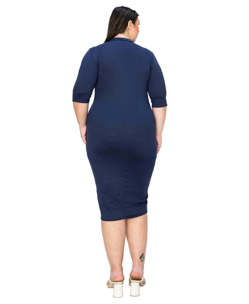 L I V D Women's Plus Mona Midi Dress