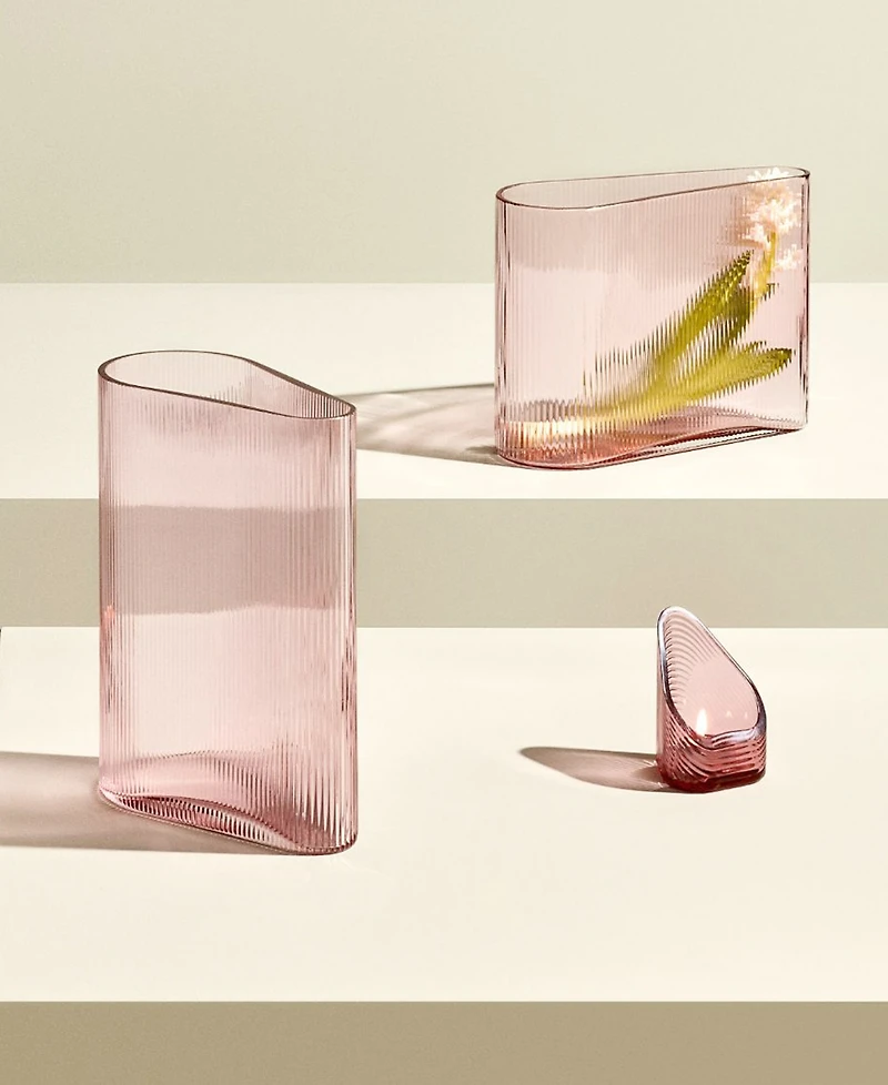 Nude Glass Mist Short Vase