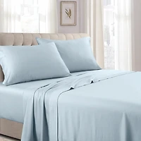 Egyptian Linens Low Profile (7-10 Inches) 100% Cotton Sateen Sheet Set Usa, Twin