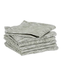 Design Imports Cotton Kitchen Collection Absorbent Tonal Waffle, Sage, Dishcloth Set, 12x12", 6 Piece