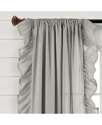 Lush Decor Linen Ruffle Window Curtain Panel