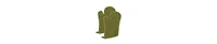 Design Imports Basic Terry Collection 100% Cotton Quilted, Oven Mitt, Antique Green, 2 Piece