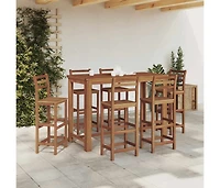 Bar Table Solid Acacia Wood 59.1"x27.6"x41.3"