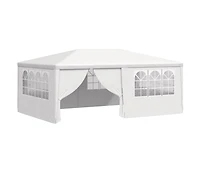 Professional Party Tent with Side Walls 13.1'x19.7' White 0.3 oz/ft²