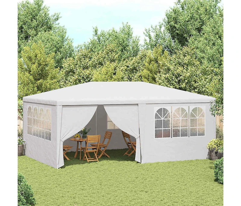 Professional Party Tent with Side Walls 13.1'x19.7' White 0.3 oz/ft²