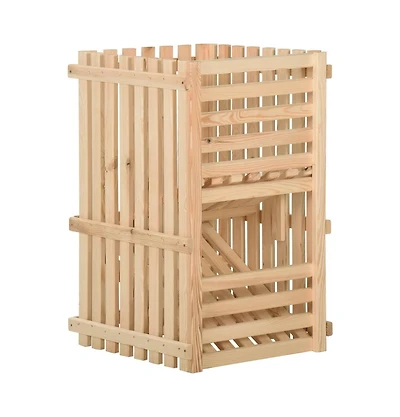 vidaXL Potato Box 19.7"x19.7"x31.5" Solid Wood Pine