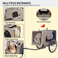 Streamdale Furniture Tangkula Dog Bike Trailer with Safety Features