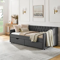 Streamdale Upholstered Twin Size Daybed with Drawers