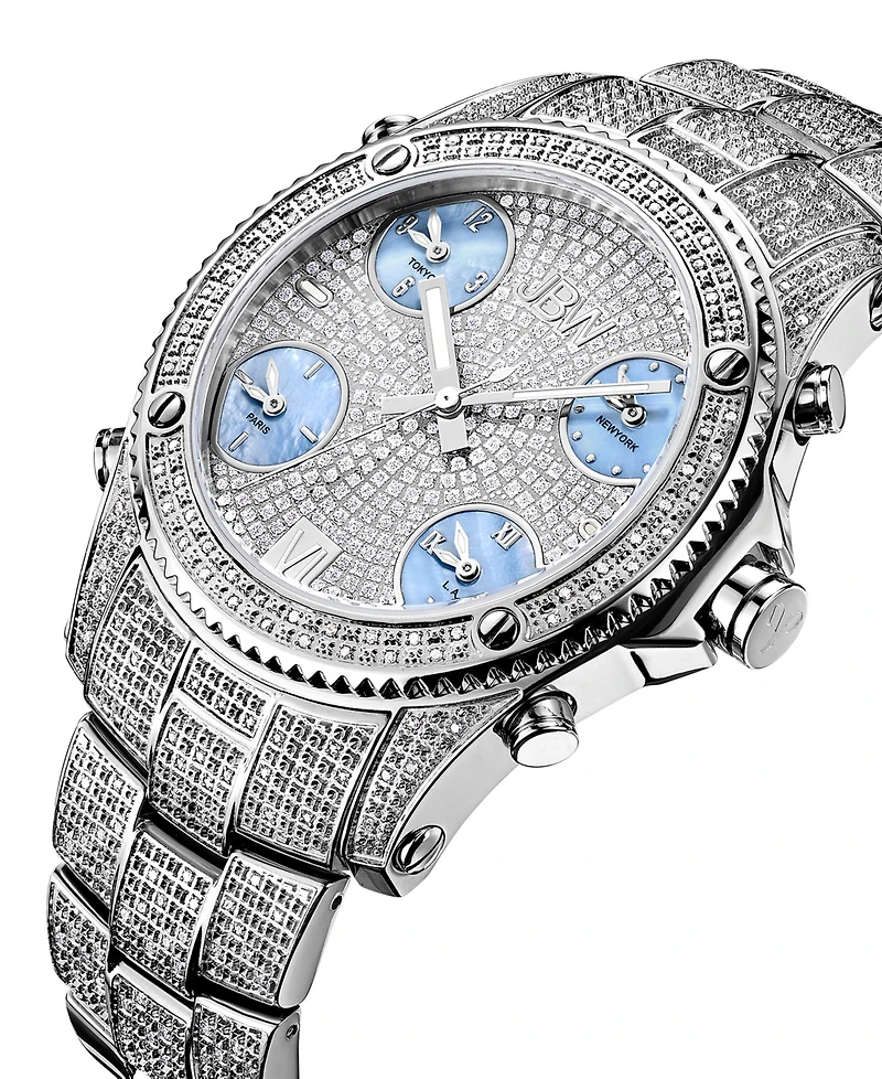 Jbw Men's Jet Setter Diamond (2 ct.t.w.) Stainless Steel Watch