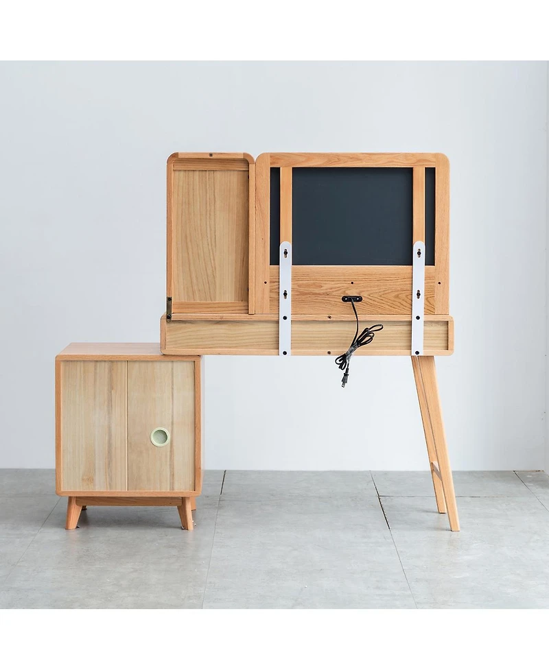 Dresser Table dresser 100% solid oak table desk top table dresser compact dresser accessories storage width 90cm storage drawer natural wood natural