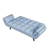 Streamdale Furniture 57" Blue Sofa Soft Two Armrests Throw Pillow Pillow Comfortable Fit Apartment Bedroom Small Space