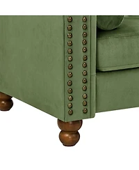 Streamdale Furniture Green Velvet Tufted Sofa Settee