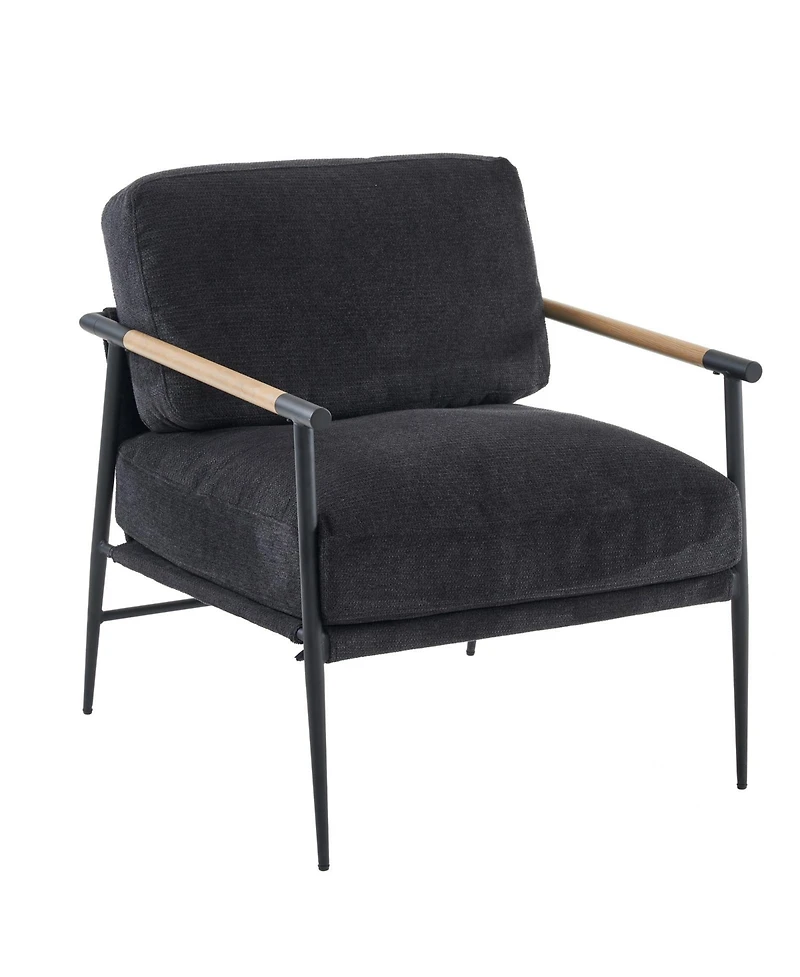 Leisure Chair Lounge Chair Velvet Black Color