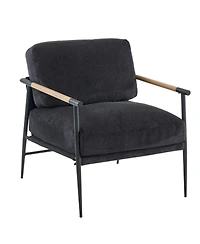 Leisure Chair Lounge Chair Velvet Black Color