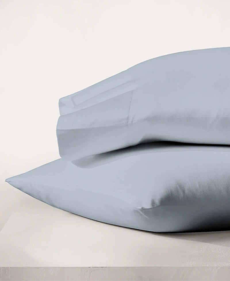 Color Sense 300 Thread Count 100% Cotton Sateen Pillowcase Set, King