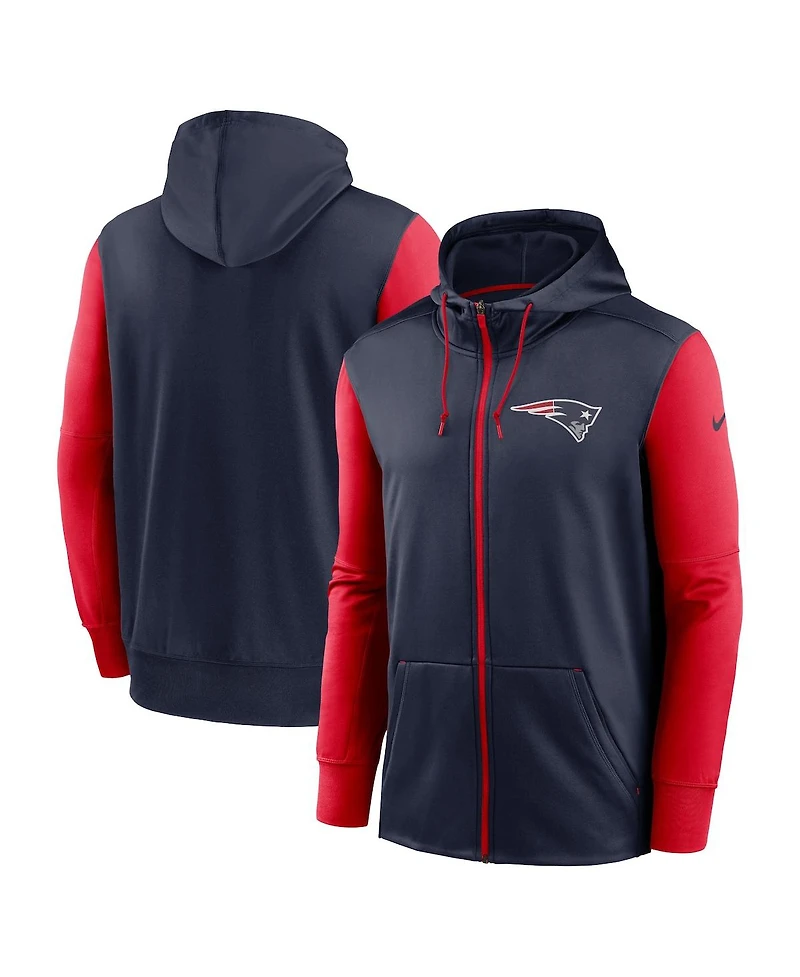 Nike Men's Navy New England Patriots Performance Full-Zip Hoodie