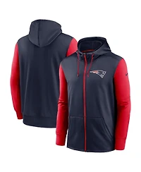 Nike Men's Navy New England Patriots Performance Full-Zip Hoodie