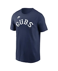 Nike Men's Navy Chicago Cubs Cooperstown Wordmark T-Shirt