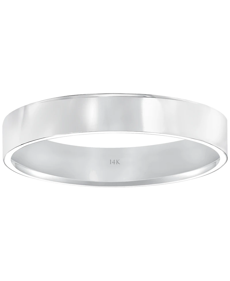 Flat Profile Comfort Fit Wedding Band 14k Gold
