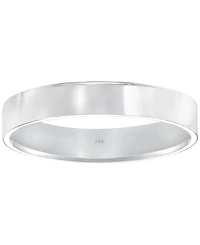 Flat Profile Comfort Fit Wedding Band 14k Gold