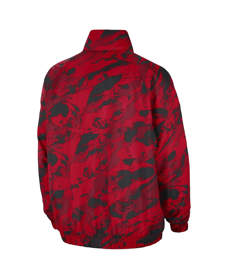 Nike Men's Scarlet Ohio State Buckeyes Anorak Half-Zip Jacket