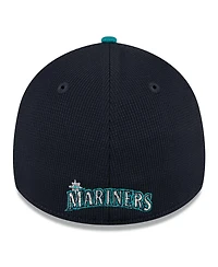 New Era Men's Cream Seattle Mariners 2024 Batting Practice 39THIRTY Flex Hat