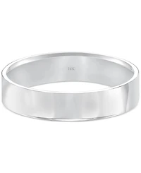 Men's Flat Profile Comfort Fit Wedding Band 14k Gold