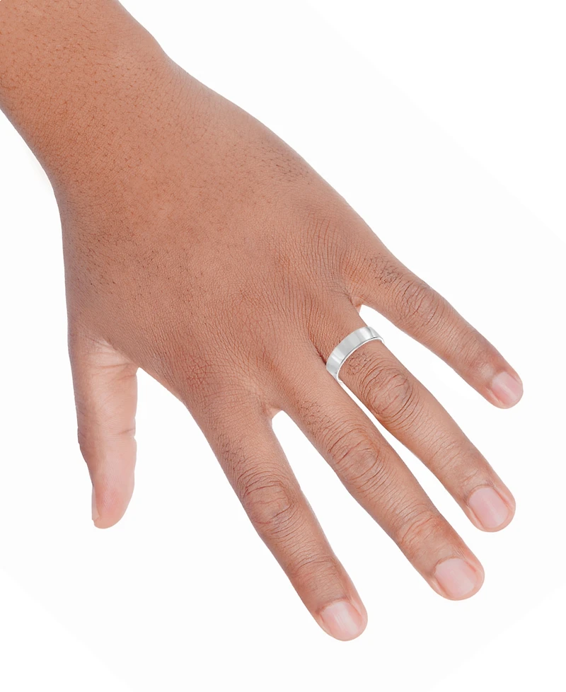 Men's Flat Profile Comfort Fit Wedding Band 14k Gold
