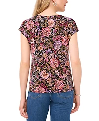 Sam & Jess Women's V-Neck Cap-Sleeve Top