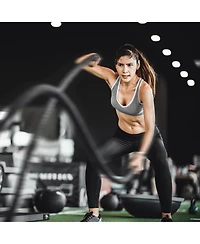 Philosophy Gym 50 Foot Exercise Battle Rope 2 Inch Diameter with Cover and Anchor Kit
