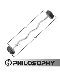 Philosophy Gym Rubber Fixed Barbell