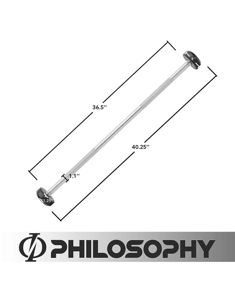 Philosophy Gym Rubber Fixed Barbell