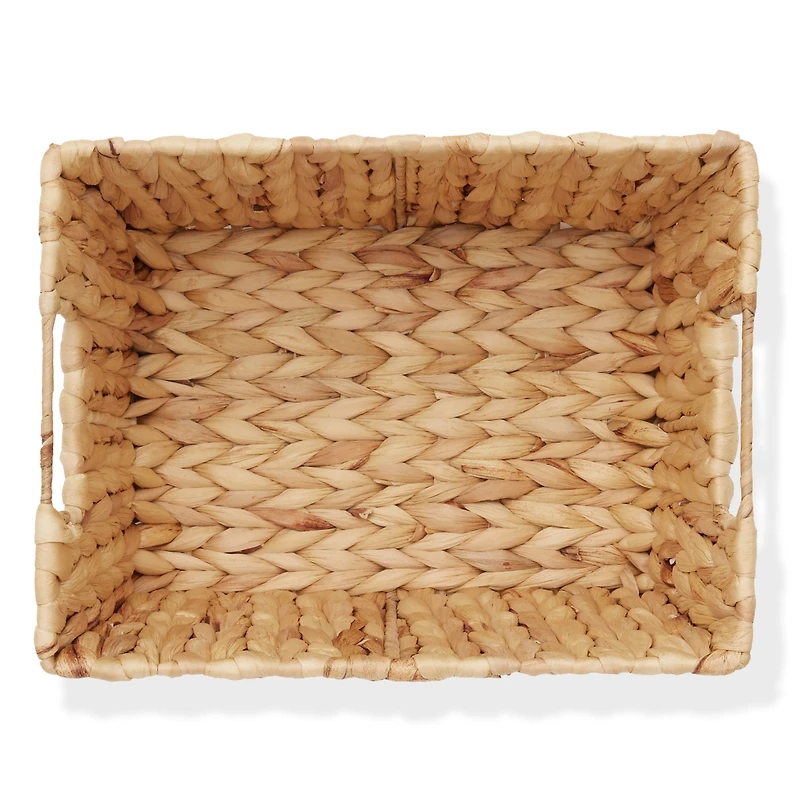 Casafield Set of 4 Water Hyacinth Storage Baskets with Handles