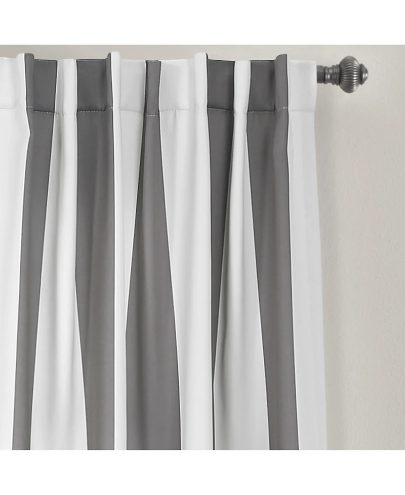 Lush Decor Wilbur Stripe Light Filtering Window Curtain Panels