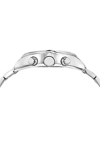 Roman Stainless Steel Silver Tone & Black Men's Watch 1291CROS