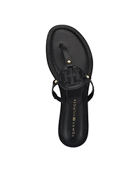 Tommy Hilfiger Women's Litzy Logo T-Strap Flat Sandals