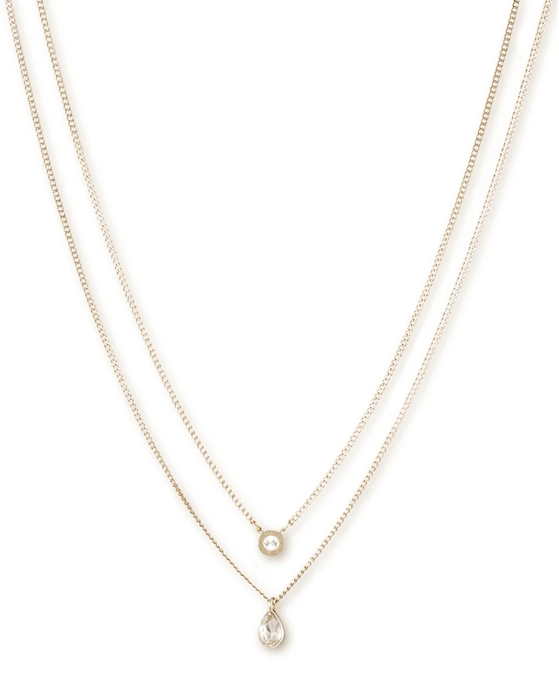 Dkny Double Row Pendant Necklace, 16" long + 3" Extender