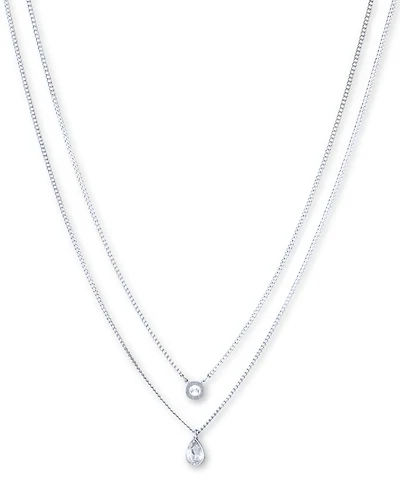 Dkny Double Row Pendant Necklace, 16" long + 3" Extender