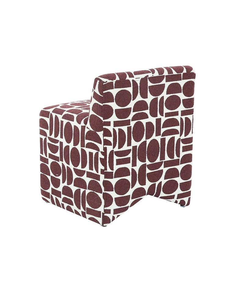 Tov Furniture 25" Geometric Jacquard Weave Stool