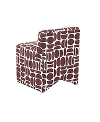 Tov Furniture 25" Geometric Jacquard Weave Stool