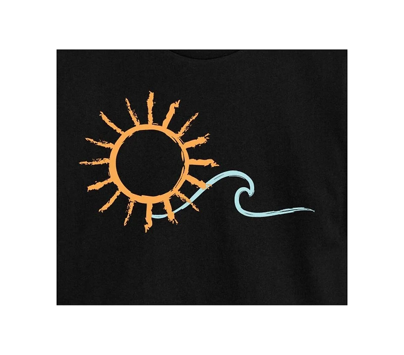 Hybrid Apparel Trendy Juniors Sun Wave Cropped Tee