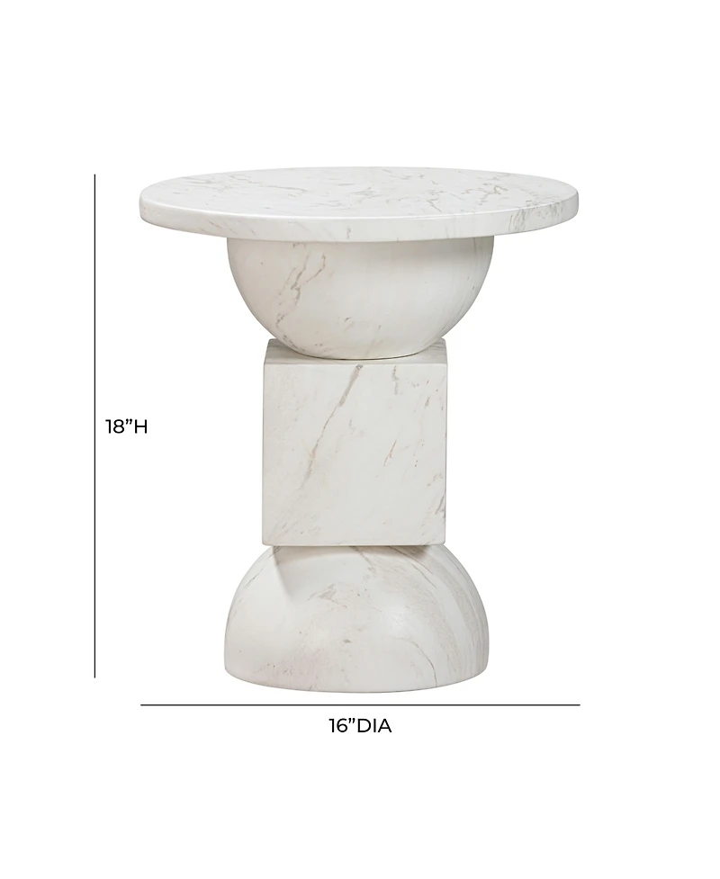 Tov Furniture 1 Pc. Marble Side Table