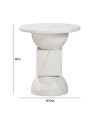 Tov Furniture 1 Pc. Marble Side Table