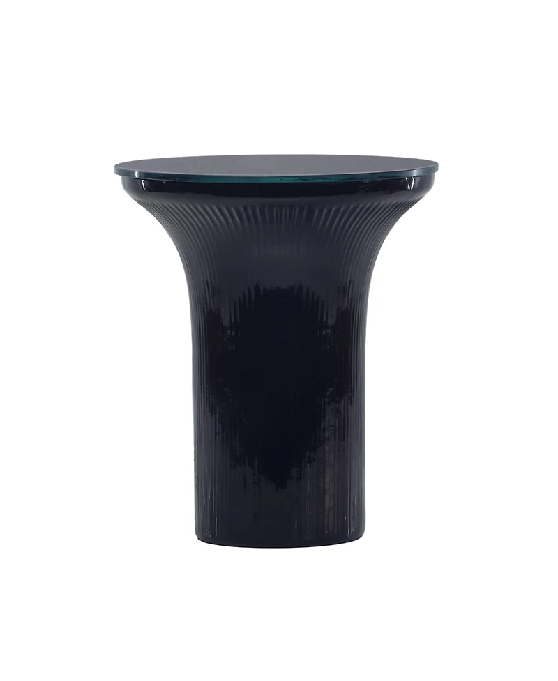 Tov Furniture 1 Pc. Glass Flared Side Table
