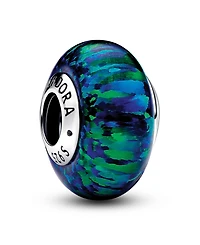 Pandora Sterling Silver Opalescent Green Charm
