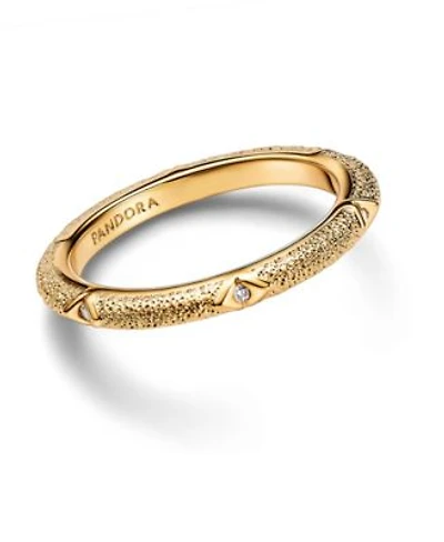 Pandora Texture Clear Cubic Zirconia Stones Ring